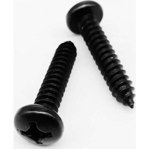 5/50pcs M3.5 M3.9 M4.2 M5 M5.5 M6.3 Black 304 Stainless Steel Cross Phillips Pan Round Head Self Tapping Wood Screw High Quality