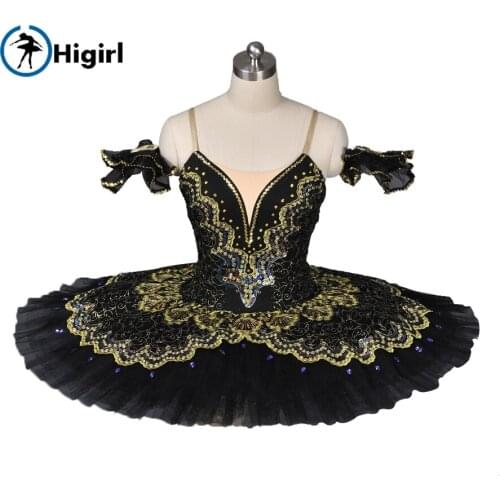 Black gold swan lake ballet tutus professional tutu adult ballerina costumes tutu girls dance tutu balletBT8941