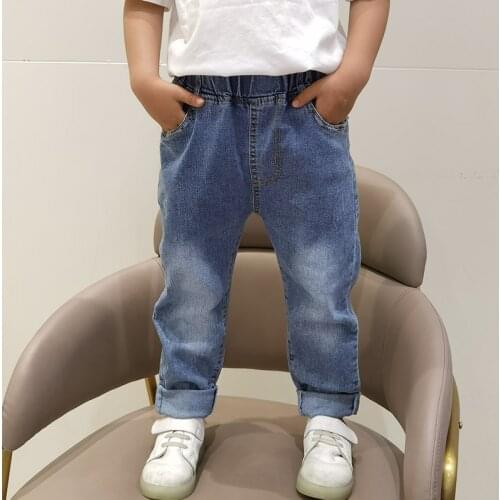 DIIMUU 3-11 Years Kids Jeans Trousers Clothing Boys Jeans Children Denim Pants Autumn Kids Baby Boy Long Pants Youngs Trousers