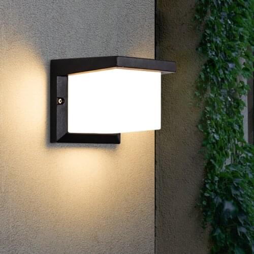 E27LED Wall Light Outdoor Lighting Waterproof IP65 Modern Aluminium Body Sconce Arcylic Shell Outside Balcony Wall Lamp AC Power
