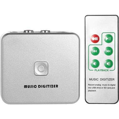 Ezcap Audio Capture Recorder Music Digitizer 3.5mm RCA IN Ports Save into SD Card USB Disk MP3 File with Remote Controller