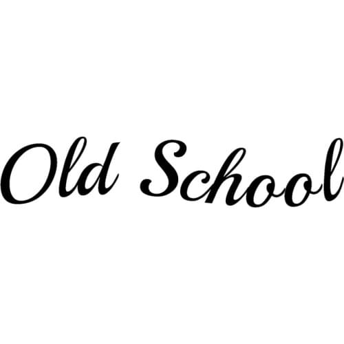 Interesting Old School Car Stickers, Stylish Car Cover Scratch Decal Pvc, Suitable for All Kinds of Cars Black/white, 16CM *4CM