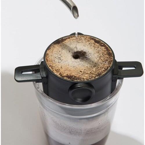 Coffee Filter Portable 304 Stainless Steel Drip Coffee Tea Holder Funnel Baskets Reusable Tea Infuser and Stand Coffee Dripper