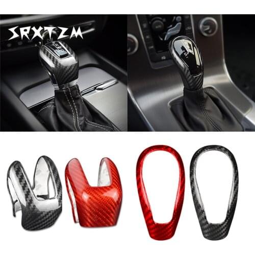 Car Sticker Carbon Fiber Manual Gear Knob Shifter Lever Covers For Volvo XC60 XC90 S60 V60 S90 V90 S80 V40 XC70 Gear Shift Knob