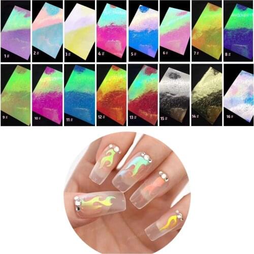 2PCS Flame Shape Nail art Sticker 16 Colors Hot Flame
