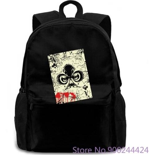 Poker Card Ace New Retro Basic The New women men backpack laptop travel school adult student
