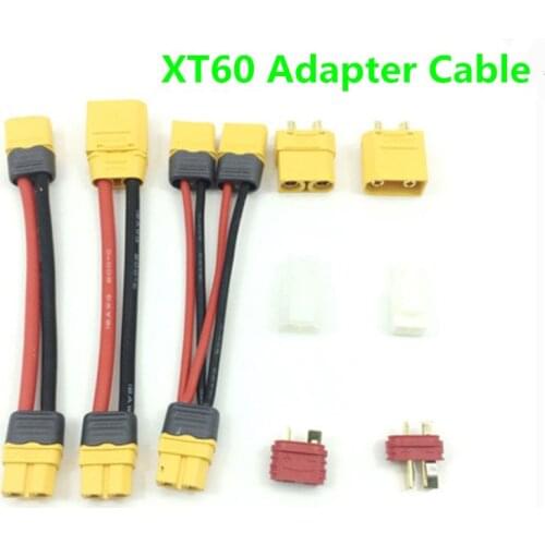 Original Amass XT60H XT30 XT90 Adapter Cable To T Plug XT30 XT90 Male Female JST Male Female Plug Connector with 10cm Wire Cable