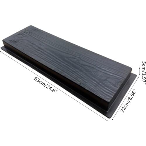 P15D Imitation Wood Grain DIY Path Maker Paving Cement Brick Mold Stepping Pavement Road Concrete Mould