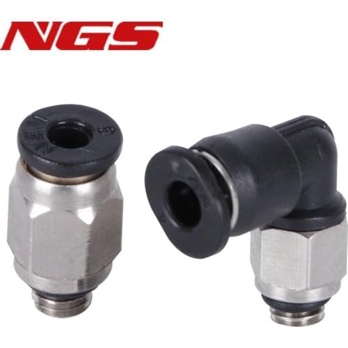 WPC WPL Straight Elbow Mini Micro Quick Joint M3 M4 M5 M6 Thread Pneumatic Tube Fitting Quick Coupling 3MM 4MM 6MM