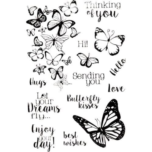 Clear stamp Scrapbook DIY photo cards account Sending you Let your dieams fly love rubber stamp transparent stamp Card Stamper