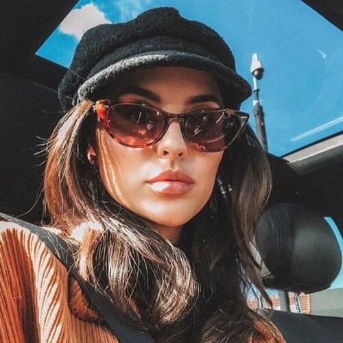 Vintage 2021 Rivet Cat Eye Sunglasses Women American Brand Designer Tortoise Shades Feminino Nice Fashionable Glasses UV400