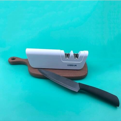 Kitchen set carbon steel material sharpener professional kitchen gadget sharpener RISAM 2021 new electric knife sharpener