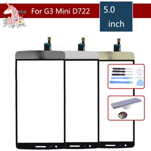 High Quality 5.0" For LG G3Mini Beat D722 D724 D725 G3S Touch Screen Digitizer Sensor Outer Front Glass Lens Panel Replacement