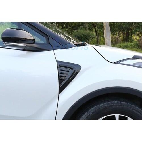 Carbon Fiber Color Side Wing Bumper Guard Air Vent Cover Trim Car-Styling 2016-2018 For Toyota C-HR CHR C HR Accessories