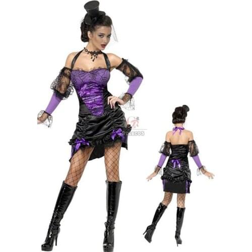 Women Fever Seductive Cabaret Can Can Costume Fancy Dress for Halloween Carnival Burlesque