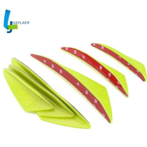 2020 6Pcs Universal Motorcycle Front Bumper Lip Diffuser Splitter Fins Body Spoiler Canards Valence Chin Car Tuning Canard