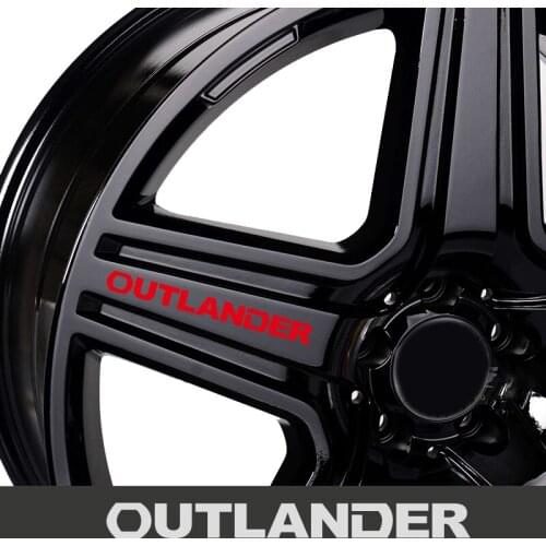 4x Car Styling Sticker Auto Wheel Steel Ring Rims Decal for MITSUBISHI ASX LANCER OUTLANDER PAJERO