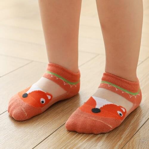 5 Pairs Lot Children Summer Short Cotton Sock With Print Kid Baby Toddler Boy Girl Newborn Infant Mesh Cute Ankle Invisible Sock