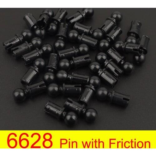 50PCS 6628 Pin with Friction Ridges Lengthwise Building Block Bricks Accessories connector Parts MOC electric Education Toys