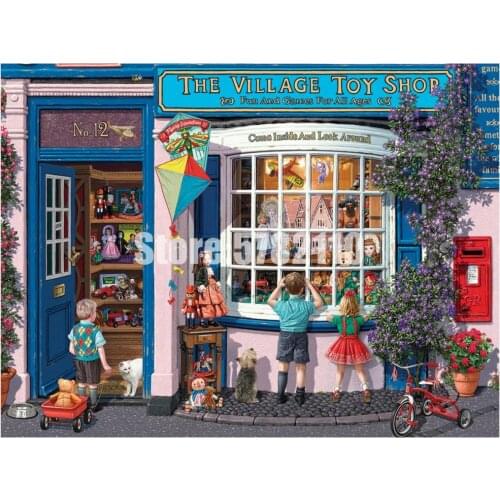 Village Toy Shop DIY 5D Diamond Embroidery Resin Diamond Mosaic Home Decor Christmas full Diamond Painting Cross Stitch Kits