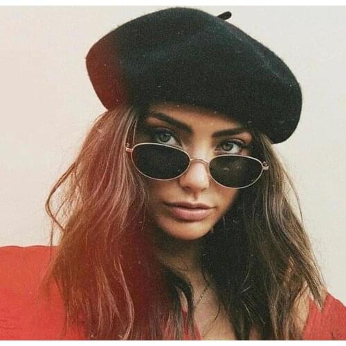 Winter Warm faux Wool Beret Women Girls French Artist Beanie Hat Cap red black purple beige orange Kawaii Flat Top caps warmers