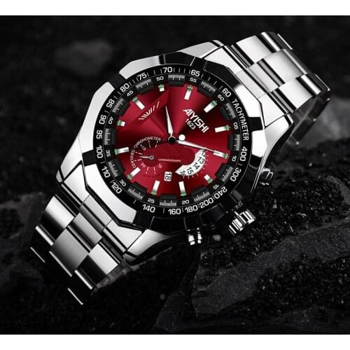 Watch men Smat watch Mens Watches Waterproof Wrist Watch Date Quartz Watch For Men Sports Clock Luxury Steel watch strap