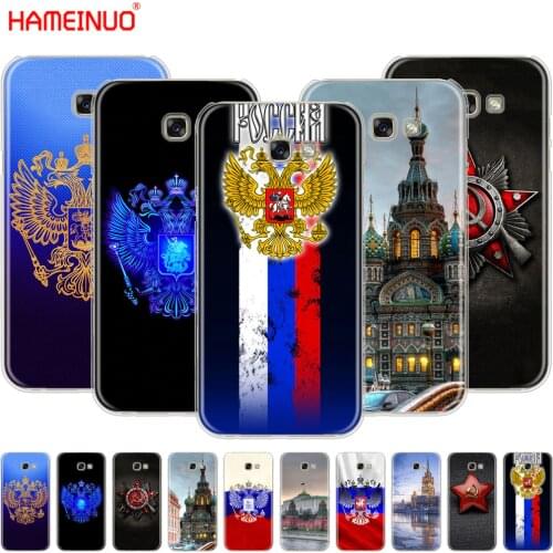 HAMEINUO russian flag eagle cell phone case cover for Samsung Galaxy A3 A310 A5 A510 A7 A8 A9 2016 2017
