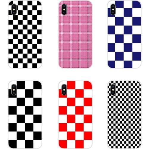 For Samsung Galaxy A3 A5 A7 A9 A8 Star A6 Plus 2018 2015 2016 2017 Accessories Phone Cases Covers Checkerboard Plaid