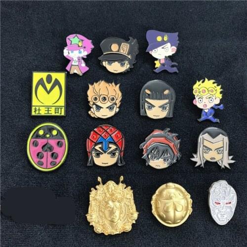15 styles JoJos Bizzare Adventure Golden Wind Metal Badge Pin Brooch Chestpin Costume Accessory Enamel Pin badges