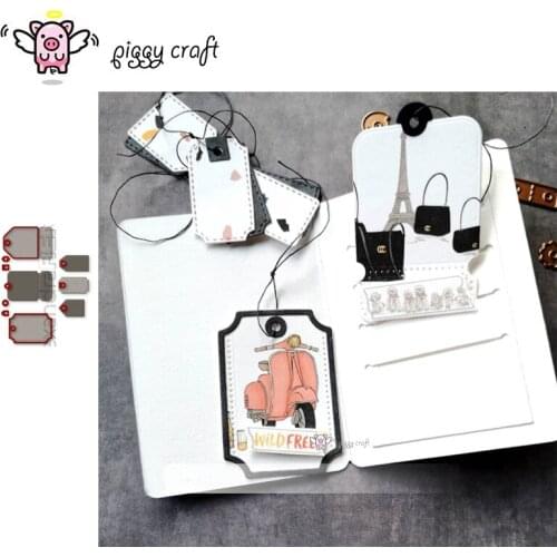 Piggy Craft metal cutting dies cut die mold Various tag decorations Scrapbook paper craft knife mould blade punch stencils dies