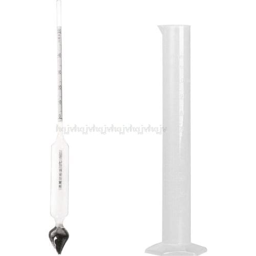 Hydrometer Tester measuring bottle Set Tools Alcoholmeter Alcohol Meter Wine Concentration Meter 0-50 hydrometer alcohol Tools