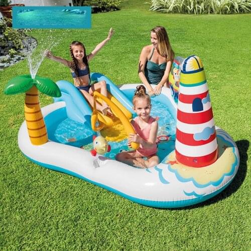 Outdoor Childrens Water Slide Inflatables For Kids Yard Water Park Childrens Slide Fun Lawn Water Slides Pools Inflatable Pool