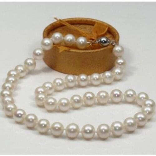 Huge AAA 10-11mm south sea white pearl necklace 18" 925silver GOLD CLASP