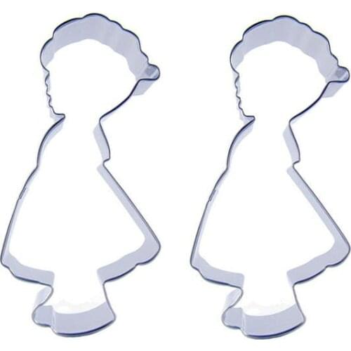 Naughty Girl shape 2 piece cookie cutting molds, baking tools, cake decorating soft candy tools