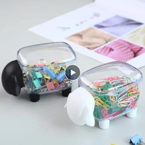 Plastic Cotton Swab Toothpick Storage Box Creative Cotton Sheep Shaped Organizer Cosmetic Cotton Storage Box Cute Home Decor