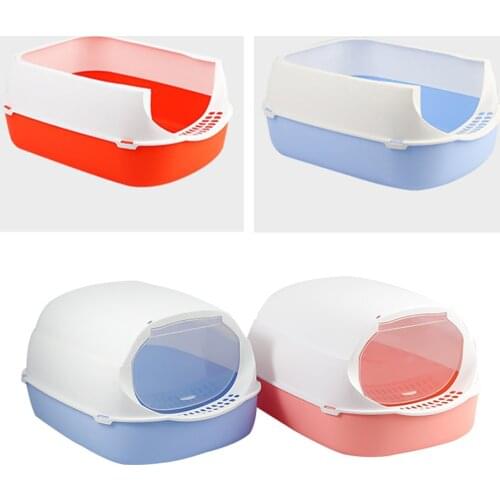 Pet Toilet Bedpan Anti Splash Cats Litter Box Cat Tray With Scoop Kitten Dog Clean Toilette Home Plastic Sand Box Cat Supplies