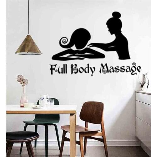 Girls Full Body Massage Spa Wall Stickers Decoration Beauty Salon PVC Self Adhesive Removable Artist Wallpaper DIY Mural Decals