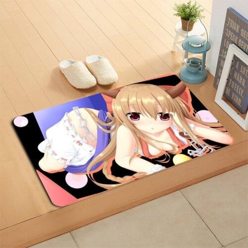 Custom Anime Ibuki Suika Door Mat Hallway Balcony Kitchen Mats Anti-slip Rug Living Room Bathroom Carpet Doormats Bath