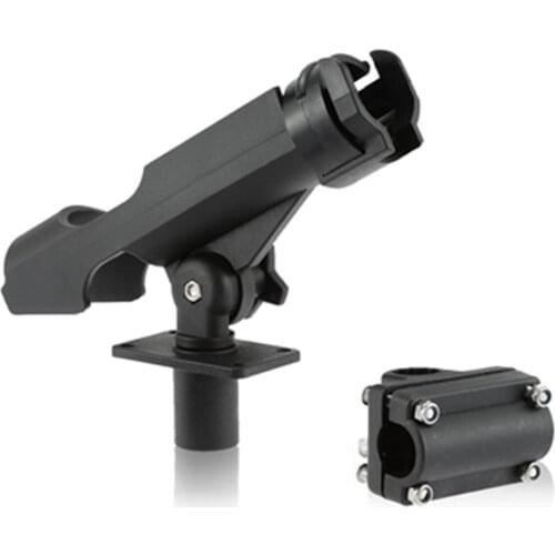 Adjustable Fishing Rod Rack Holder 360° Rotating Kayak Rail Boat Fishing Support Tool Accessory Pole Bracket Fishing Tackle