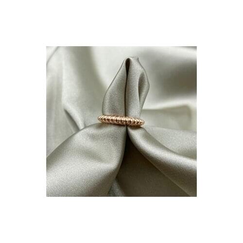 Rose Plated Adjustable Thin Auger Ring