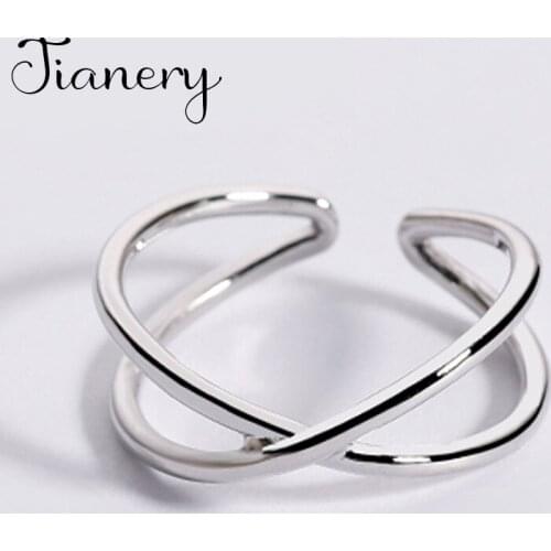 Luxury Brand Cross Rings For Women Wedding Statement Jewelry Valentines Gifts Lover Finger Ring 2021