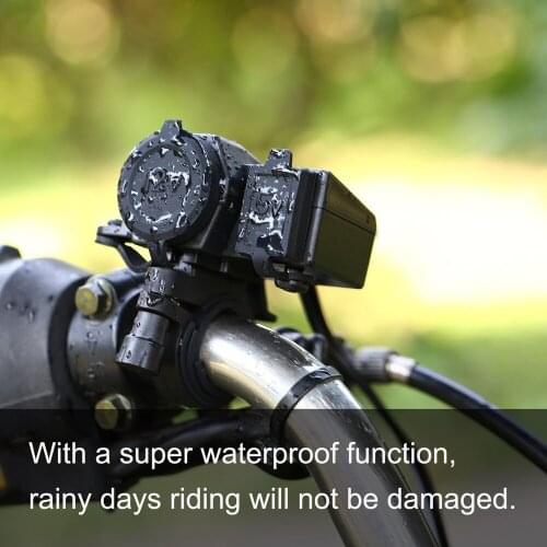 Sikeo Motorbike Handlebar 12 V Cigarette Lighter Power Socket USB Charger for Phone Waterproof 5V USB Power Port Adaptor Outlet