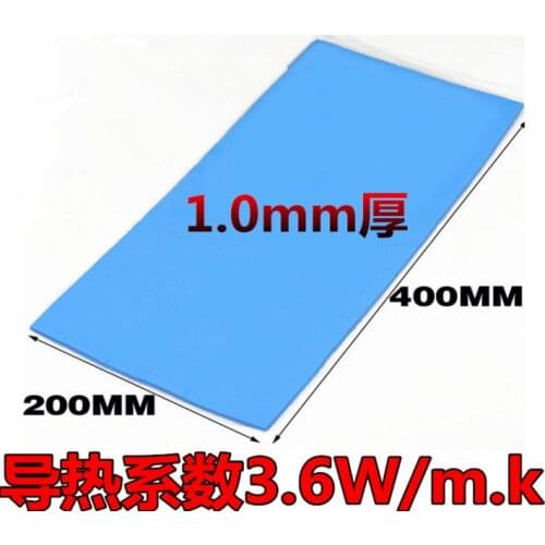 Free Ship Notebook CPU solid silicone thermal pad cooling silicon sheet thermal conductive silicone 1.0mm*200*400mm
