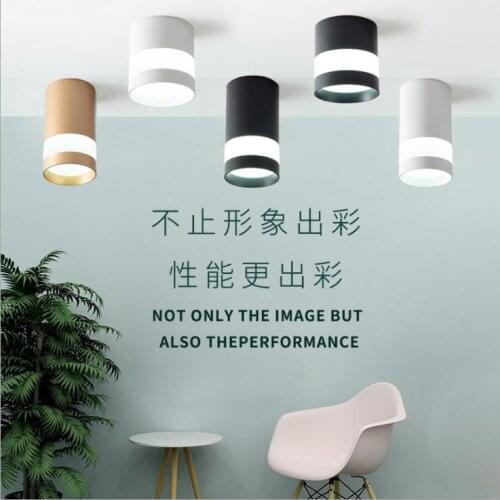 LED surface mounted downlight round acrylic multi-faceted luminous corridor balcony background wall suspended ceiling downlight