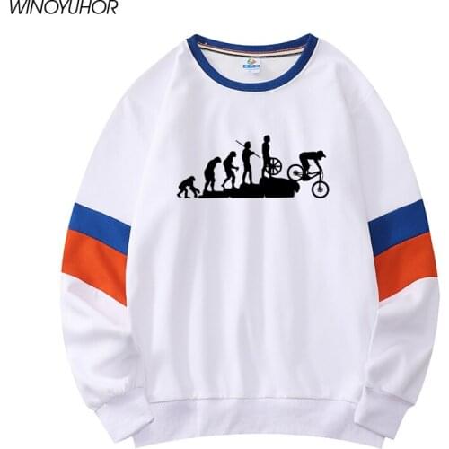 Mountain Biking Downhill Autumn Funny Sweatshirt Men Punk Tops Hipster Cotton Bicycle Pullover Casual Long Sleeve Hoodies