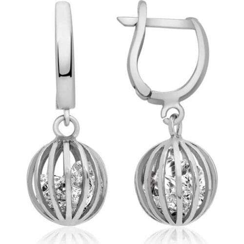 Tevuli 925 Sterling Silver Gemstone Sphere Earrings