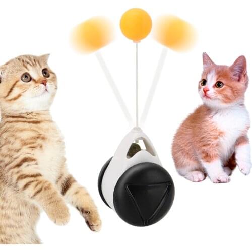 Smart Cat Toy Interactive Rotating Cat Balls Indoor Exercise with Wheels Teaser Toys Pet Supplies