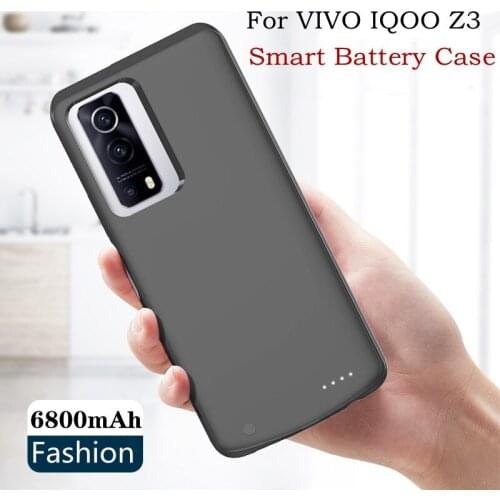 External Power Bank Charging Cover For VIVO IQOO Z3 Battery Case Portable Backup Smart Battery Charger Cases For VIVO IQOO Z3