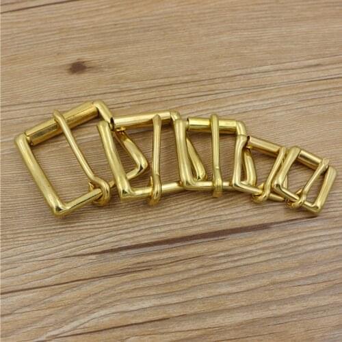 High quality solid brass leather craft bag belt pin buckle multi size DIY metal hardware 4pcs/lot