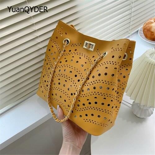 Fashion Chain Shoulder Strap Design Ladies Shoulder Bag Mesh Design Women Messenger Bags High Quality PU Leather Womens Bags